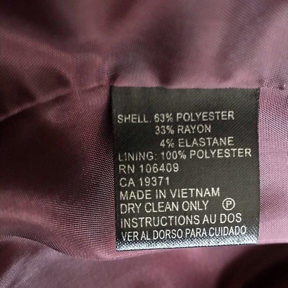 NEW Tahari Plus Double Star Neck Burgundy Pantsuit - Picture 8 of 12